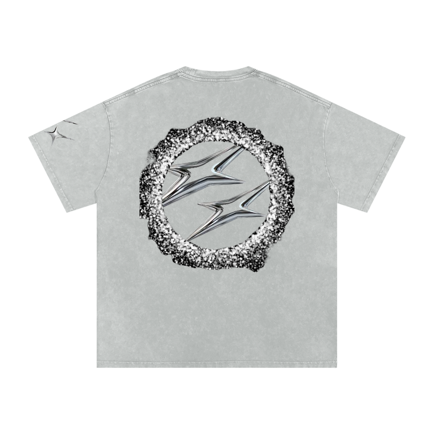 Snow Washed Oversized Cotton T-Shirt