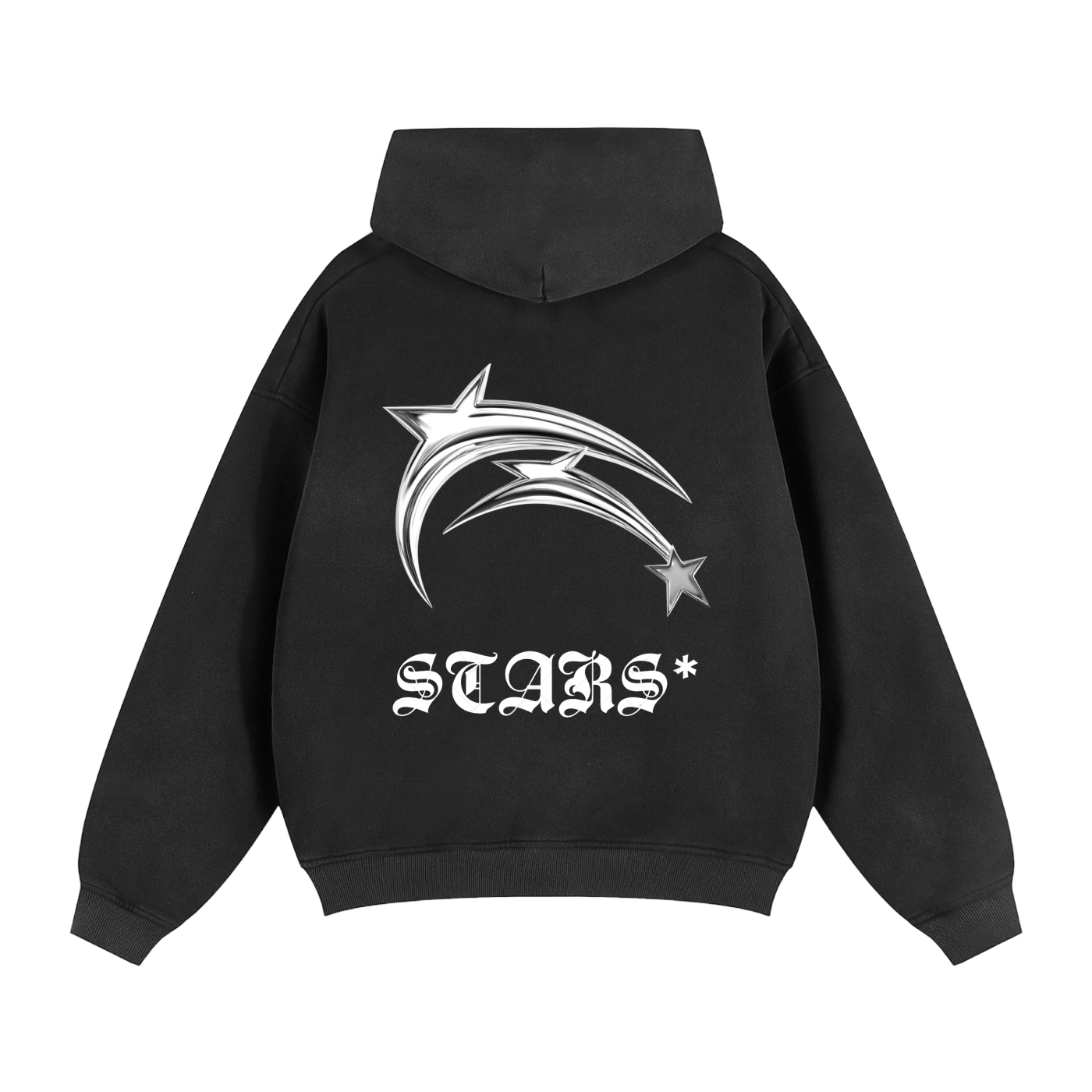 Faded STARS* Double-Zip Boxy Hoodie
