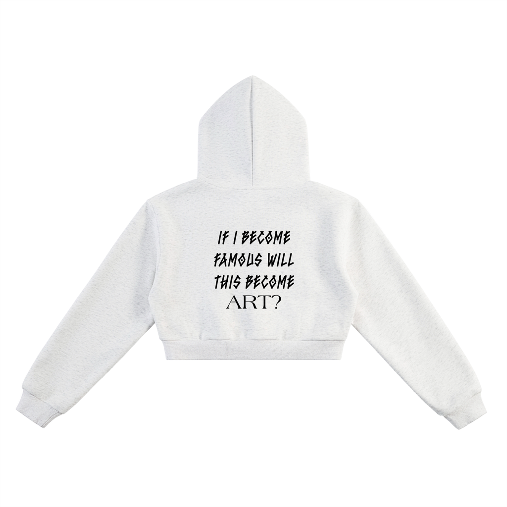 BECOMING FAMOUS Cropped Hoodie