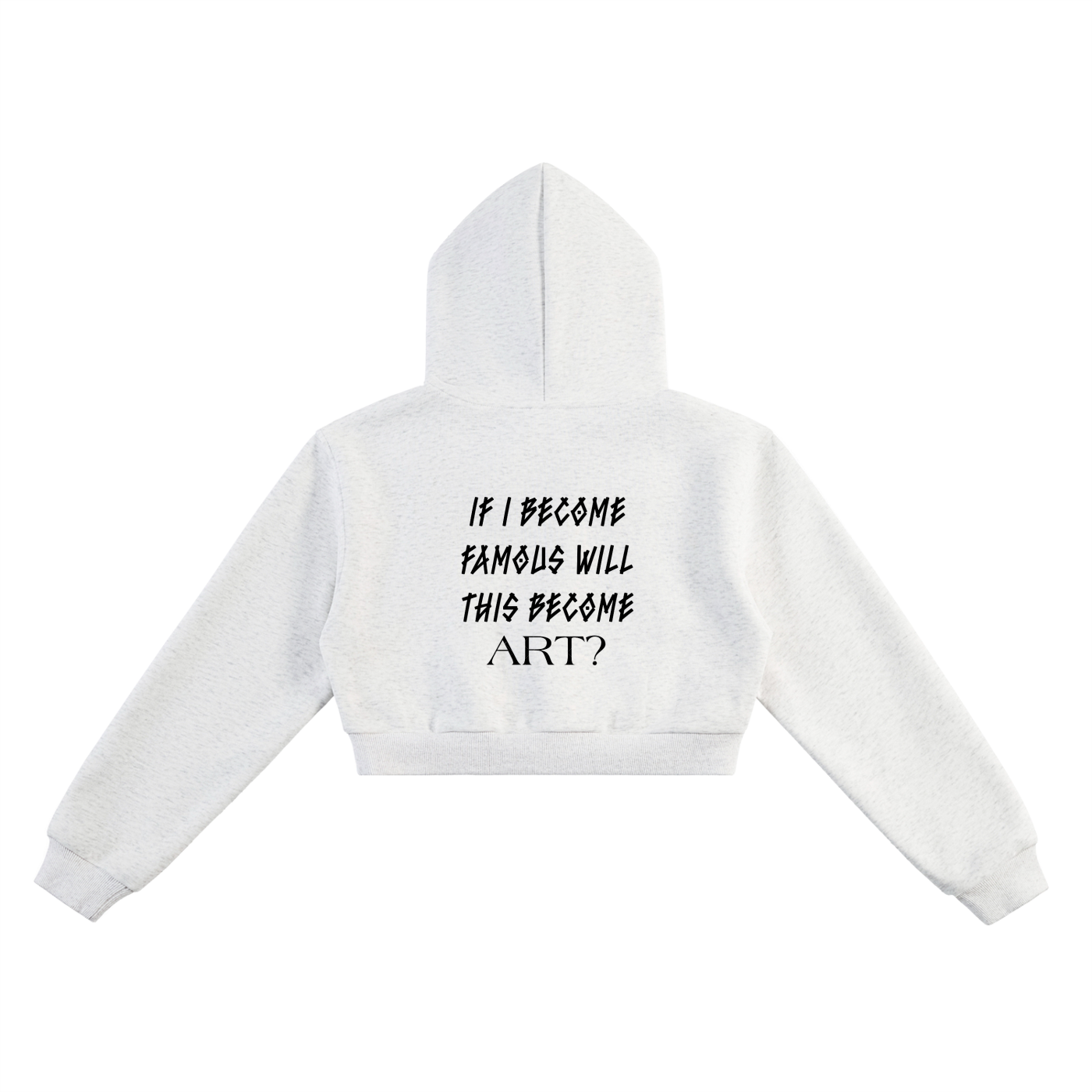 BECOMING FAMOUS Cropped Hoodie