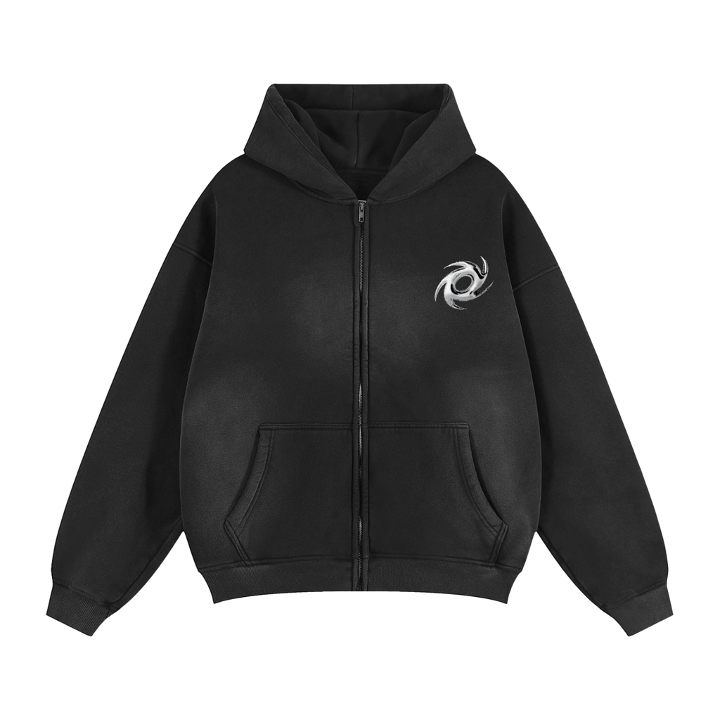 Faded STARS* Double-Zip Boxy Hoodie